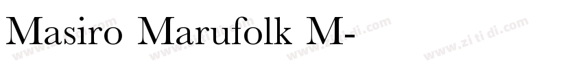 Masiro Marufolk M字体转换